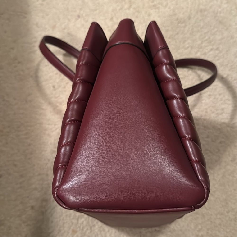 MICHAEL KORS Whitney Medium Quilted Chain Tote Shoulder Bag in Oxblood - Picture 8 of 17